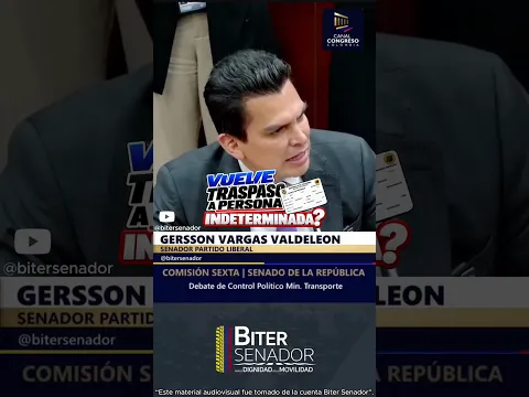 ATENCIÓN! El Senador Biter anunció un gran LOGRO con respecto al Traspaso a Persona Indeterminada