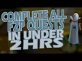 OSRS Complete EVERY F2P QUEST At THE SAME TIME Except For Dragon Slayer