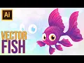 Adobe Illustrator Tutorial How to Draw Fish Vector Part 2