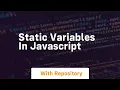 static variables in javascript
