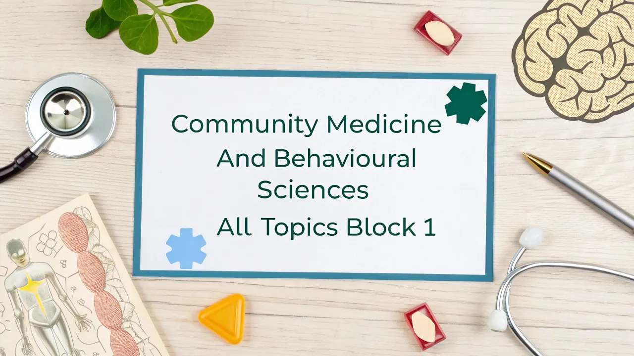 Community med and Behavioral Sciences block 1 | All topics in one video