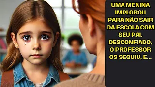 Uma menina implorou para não sair da escola com seu pai. Desconfiado, o professor os seguiu, e...