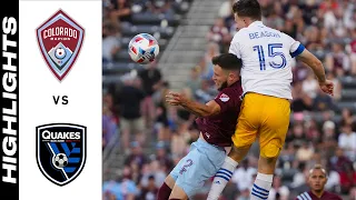 resumen colorado rapids vs san jose earthquakes 17 de julio de 2021