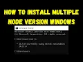 How to install multiple node version windows How To Install NVM Node Version Manager NSCODE