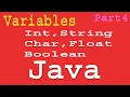 Java Variables Part-4 String Int Char Float boolean Delare Variables In Java