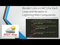 Render Lists in LWC For Each Loop and Iterators in Lightning Web Components Basic to Advanced