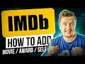 FULL GUIDE on IMDb process to add MOVIE AWARD SELF