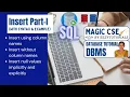 3 1 Insert in sql Insert null values Insert with column without column name DML Cmd SQL