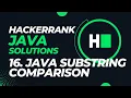 Day 16 - Java Substring Comparison Hackerrank Java Solutions Hindi