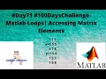 - Matlab Loops Accessing Matrix Elements