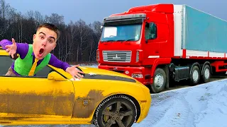 Top Comedy Video 2026 - Fireman And Police Officer Rescue Family From A Giant Tunnel Crash
