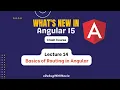 Basics of Routing in Angular Mastering in Angular 15 from Beginner to Advanced Course Lecture 14