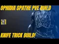 Ophidia Spathe PVE build Unlimited knife trick spam Destiny 2 season of the splicer