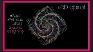 Pure Turtle Graphics Create 3D Spiral With Random Colors