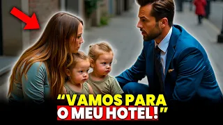MILIONÁRIO VÊ UMA MENDIGA COM DUAS GÊMEAS E A RECONHECE, O QUE ELE FEZ DEIXOU TODOS CHOCADOS...