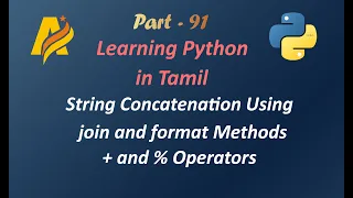 Python Programming in Tamil String Concatenation join and format Methods and Operators