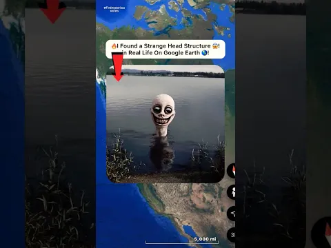 😱 I Found Very Strange Giant Head Structure On Google Earth 🌎! #shorts #findmysterioussecrets
