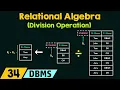 Relational Algebra Division Operation