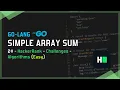 Simple Array Sum 2 - HackerRank