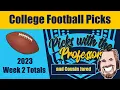 CFB College Football 2023 Week 2 Betting Totals Saturday September 9th
