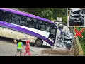 Download Lagu BENTURAN KERAS !!! KABIN MOBIL PICK UP HANCUR, Bus Pariwisata Kesulitan Berbelok di Sitinjau Lauik