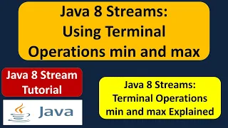 Java 8 Streams Using Terminal Operations min and max Streams in Java 8