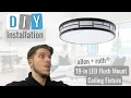 DIY Installation allen roth Daphne 19-in Flush Mount Light