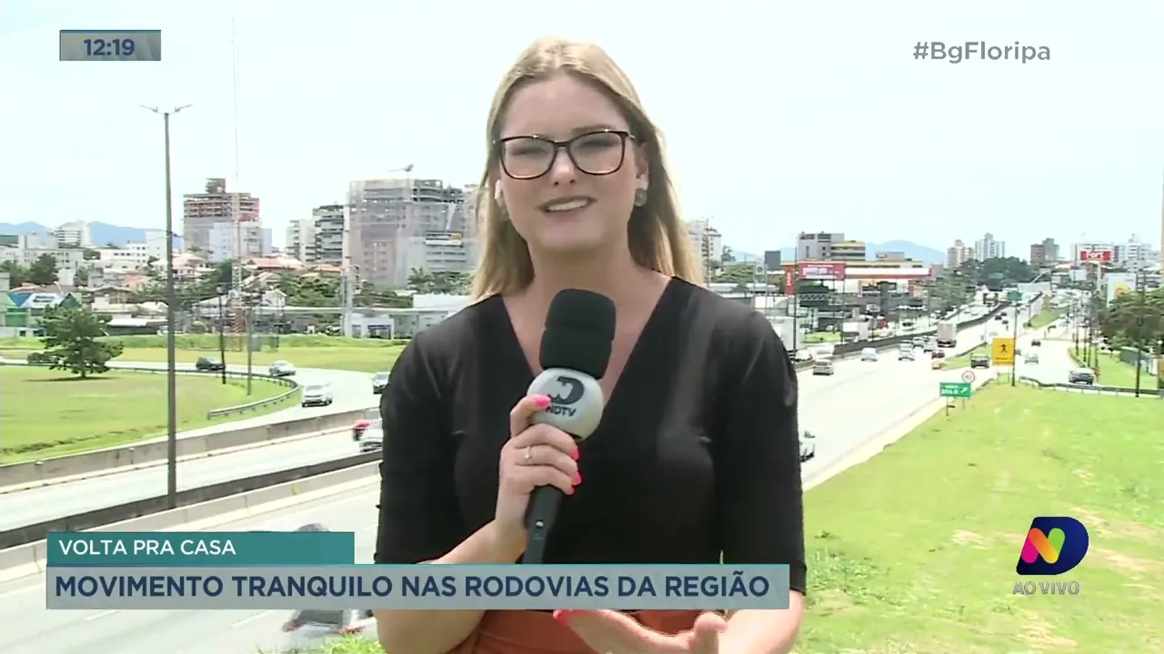 Movimento tranquilo nas rodovias da Grande Florianópolis pós-carnaval