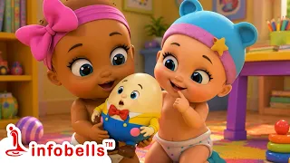 Humpty Dumpty Sat on a Wall - Babies Playing Song | Nursery Rhymes & Baby Songs | Infobells