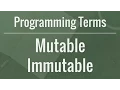 Programming Terms Mutable vs Immutable