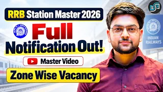 RRB Station Master 2026 Notification Out 🔥 | Zone Wise Vacancy & Complete Details | Jeet Rana Sir