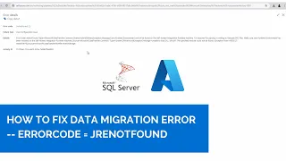 How to Fix Data Migration Error -