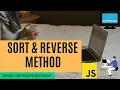 What is Sort and Reverse method on Array in JavaScript Sort vs Reverse Methods