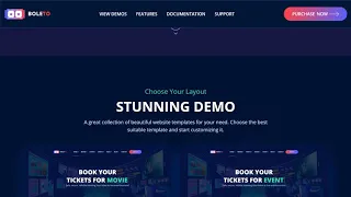 Boleto - Online Ticket Booking Website HTML Template