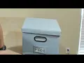 ZICOTO Decorative File Box Organizer Set Collapsible Linen File Cabinet for Easy Folder Storage
