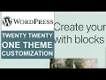 WordPress Twenty Twenty One Theme - Customization Features