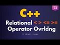 72 - Relational Operators Overloading in C Urdu Hindi