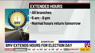 BMV offering extended hours on Election Day