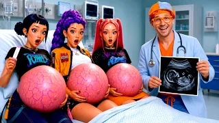 BLIPPI SOIGNE RUMI MIRA ET ZOEY ENCEINTES ! KPOP Demon Hunters Naissance Bébé !