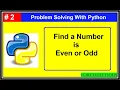 Check A Number is Even or Odd Using Python Problem Solving With Python