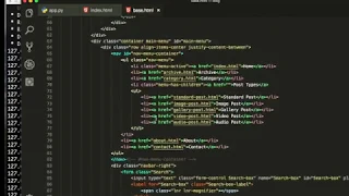 how to display base layout with Jinja2 templates in Flask and python complete website part 3