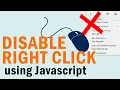 How to disable right click on your website using javascript