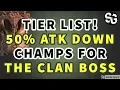 RAID SHADOW LEGENDS TIER LIST - TOP 50 ATK DOWN CHAMPS FOR THE CLAN BOSS