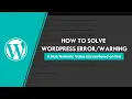 How to Solve Wordpress A Non-Numeric Value Encountered on line
