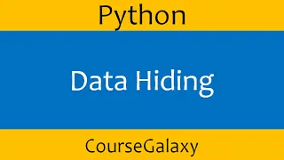 Data Hiding In Python