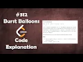 Burst Balloons Live Coding with Explanation Leetcode