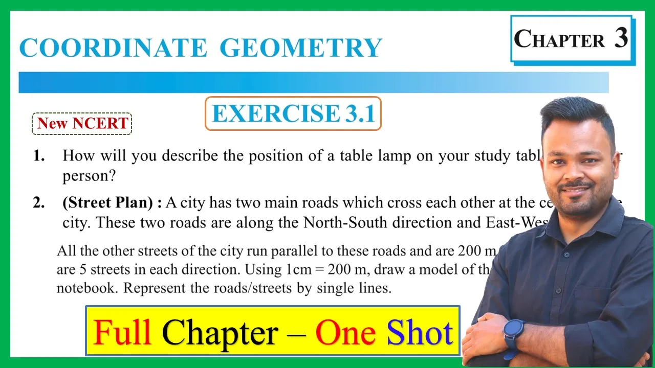 Class 9th Maths Exercise 3.1 || Class 9 ex 3.1 || Ch 3 Coordinates Geometry || New NCERT || CBSE