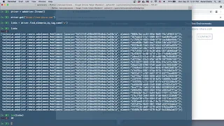 Find all the links on a page using Selenium and Python