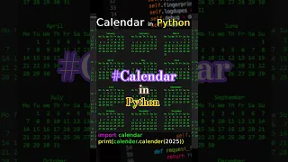 How to create a Calendar in Python Ganesh Rawatz