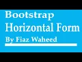 Bootstrap Horizontal Form Lec-52 Bootstrap4 tutorials for beginners in 2021